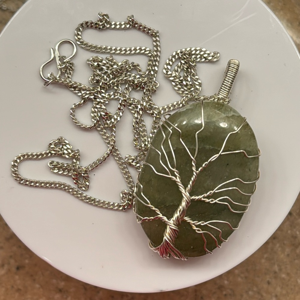 Tree of life pedant and silver necklace